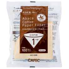 Load image into Gallery viewer, CAFEC Abaca Cup 1 Cone Paper Filter | V60 01 | AC1-100B