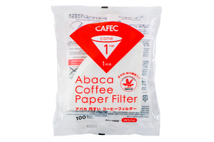 CAFEC Abaca Cup 1 Cone Paper Filter | V60 01 | AC1-100W