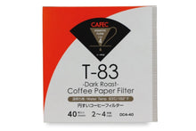 Load image into Gallery viewer, Premium Coffee Filter | CAFEC Coffee Paper Filter by Roast Type - (Dark Roast (4 Cups)) V60 02 style universal 1 to 4 cup Disposable Coffee Filter for Pour Over Dripper brewing DC4-40W pour over coffee
