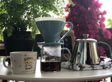 Load image into Gallery viewer, CAFEC Glass 300 ml Beaker Server for Coffee Pour Over with scale marks by cups  | Recommended for Size: V60 01 or 02 | BS-300

