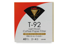Load image into Gallery viewer, CAFEC Coffee Paper Filter Light Roast Coffee Filter Light Roast Type Slow Flow For 2 to 4 Cup White 40 Count | Made in Japan | 1 Pack of 40 Sheets | V60 02 Size | LC4-40W pour over coffee