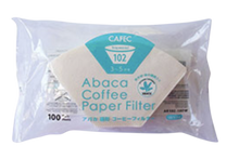 Load image into Gallery viewer, CAFEC Abaca trapezoid paper filter for 3-5 cups 100pcs/pack |Disposable Pour-Over Drip Coffee Paper Filter made of Eco-Friendly Refined Virgin Pulp for Better Tasting Brewing Pour Over Dripper (White) pour over coffee