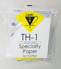 Load image into Gallery viewer, CAFEC TH-1 | CUP 4 LIGHT ROAST PAPER FILTER | V60 02 | TH14-100