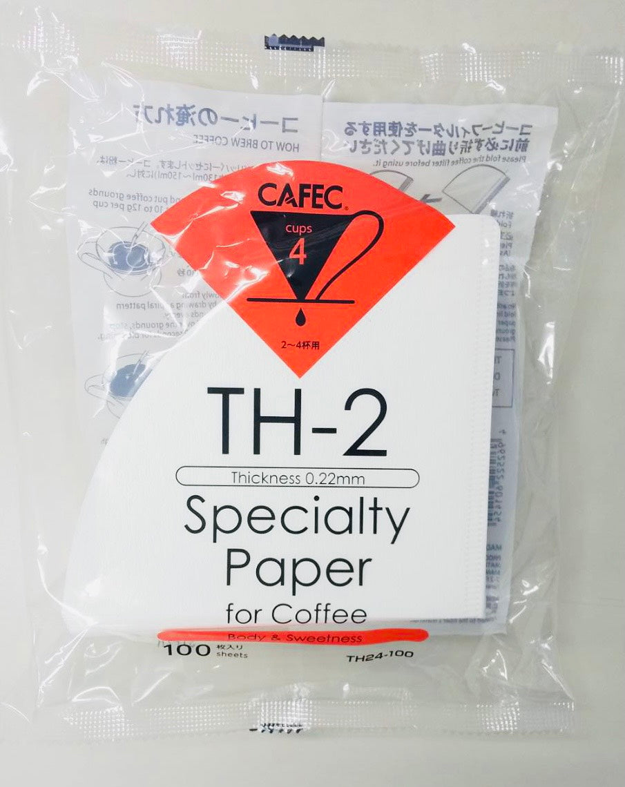 CAFEC TH-2 | CUP 4 DARK ROAST PAPER FILTER | V60 02 | TH24