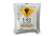 Load image into Gallery viewer, CAFEC Coffee Paper Filter Light Roast Coffee Filter Light Roast Type Slow Flow For 2 to 4 Cup White 200 Count | Made in Japan | 2 Packs of 100 Sheets | V60 02 Size | LC4-100W pour over coffee