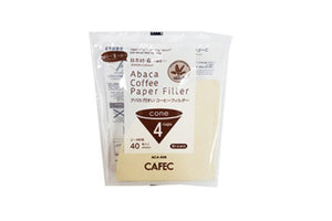 CAFEC Abaca Cup 4 Cone Paper Filter | V60 02 | AC4-40B 