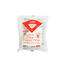 Load image into Gallery viewer, CAFEC 100-Pack Cone-shaped V60 01 Style Universal 1 to 2 Cup Disposable Pour-Over Drip Coffee Paper Filter made of Eco-Friendly Refined Virgin Pulp for Better Tasting Brewing Pour Over Dripper (White)  pour over coffee