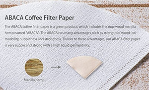 CAFEC Abaca Cup 4 Cone Paper Filter | V60 02 | AC4-40B