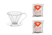 Load image into Gallery viewer, Gift Set | CAFEC Cup 4 Big Pour-Over Tritan Flower Dripper | TFD-4 + 2packs of AC4-100W
