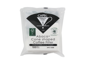 CAFEC Abaca + Cup 1 Cone Paper Filter | V60 01 | APC1-100W