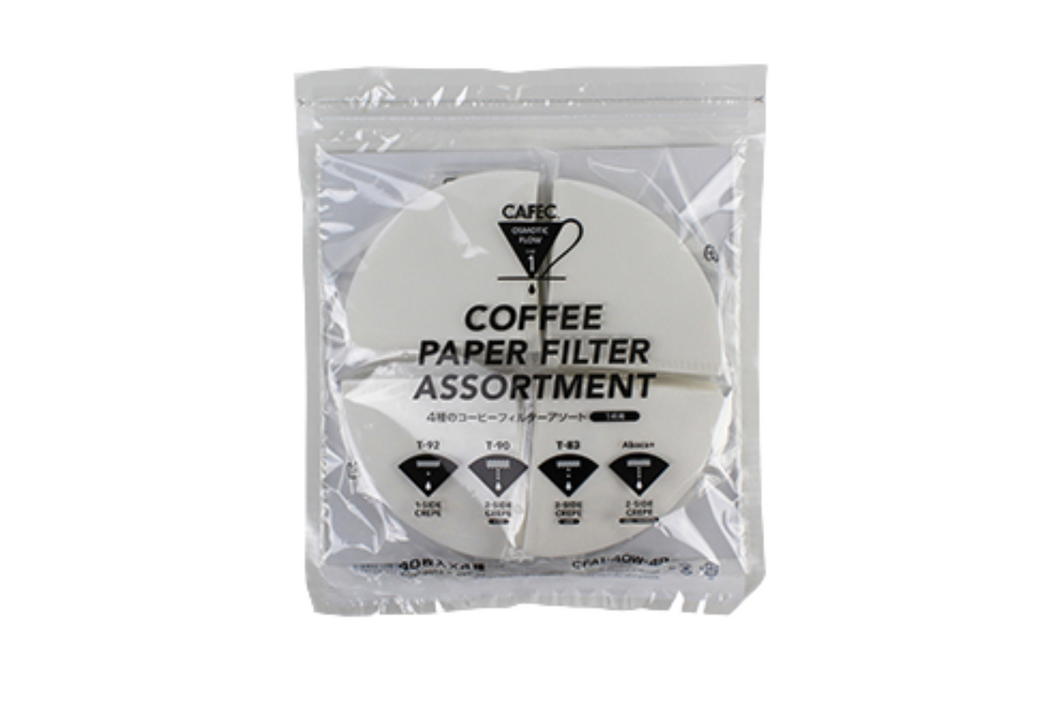 2023 Fall Collection | CAFEC 4P Paper Filter Assortment | V60 01 | Cup1 | CFA1-40W-4P