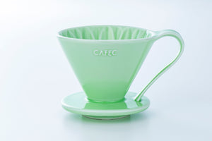 Gift Set | CAFEC Cup 4 Big Pour-Over Flower Dripper | CFD4-GREEN + LC4-40W, MC4-40W, DC4-40W, Stainless Kettle Tsubame Pro, Grinder