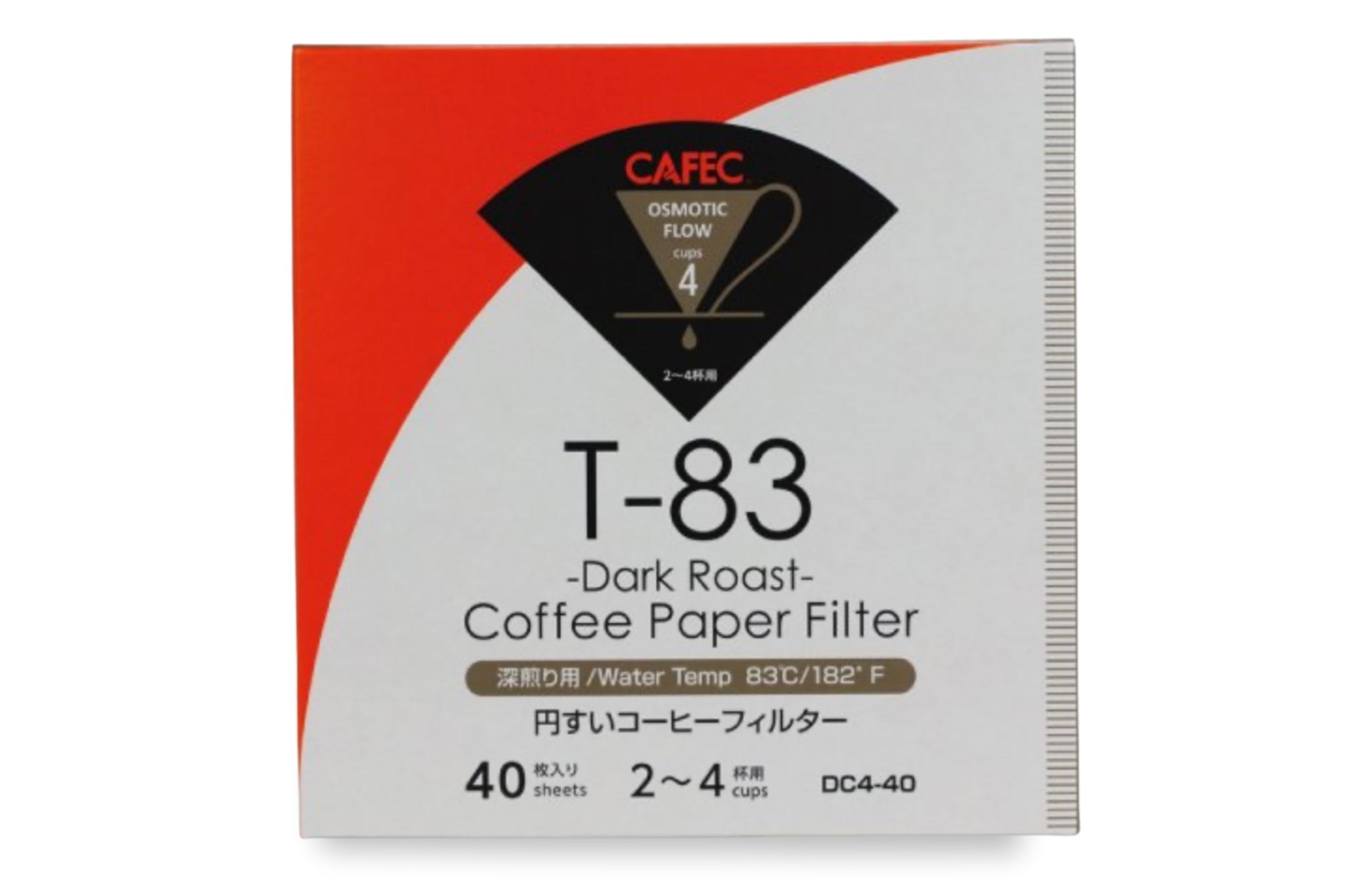 CAFEC Filter Paper Dark Roast Coffee, 40 pieces, Coffee machine accessories