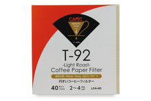 Load image into Gallery viewer, CAFEC Coffee Paper Filter Light Roast Coffee Filter Light Roast Type Slow Flow For 2 to 4 Cup White 40 Count | Made in Japan | 1 Pack of 40 Sheets | V60 02 Size | LC4-40W pour over coffee

