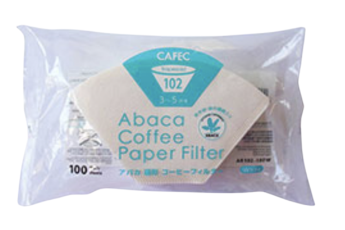 CAFEC Abaca trapezoid paper filter for 3-5 cups 100pcs/pack |Disposable Pour-Over Drip Coffee Paper Filter made of Eco-Friendly Refined Virgin Pulp for Better Tasting Brewing Pour Over Dripper (White) pour over coffee