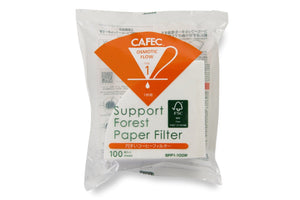 CAFEC SFP (Support Forest Paper) Cup 1 Cone Paper Filter | SFP1-100W pour over coffee