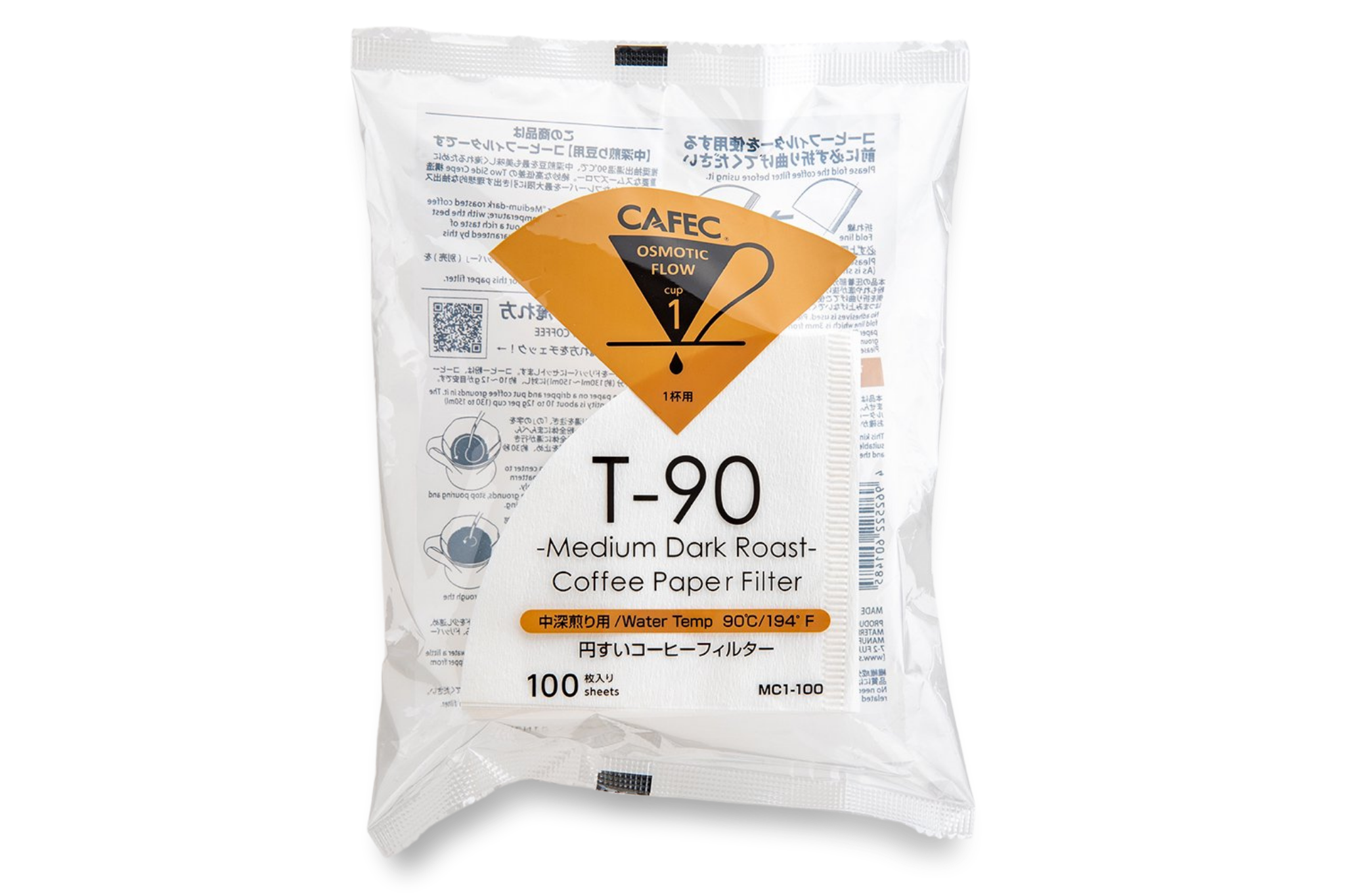 PREORDER | CAFEC Cup 1 Medium Roast Paper Filter| V60 01 | MC1-100W